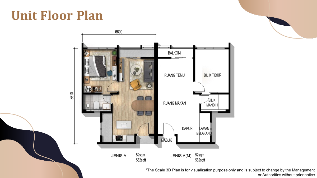 Type A / A(M) Parkland by the River floor plan